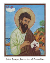 Holy Cards (no envelopes) of St. Joseph Protector of Carmelites