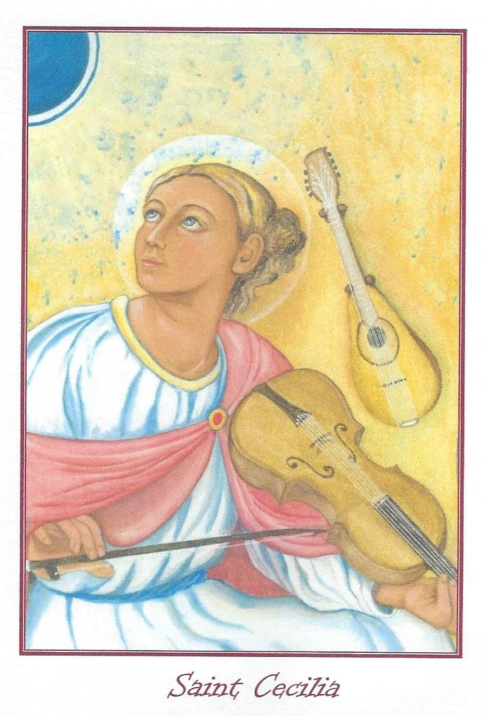Icon Card of Saint Cecilia