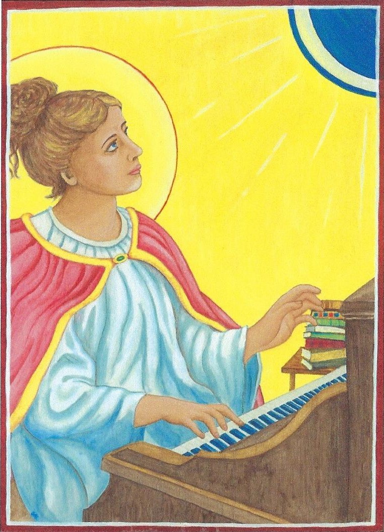 Saint Cecilia with Piano